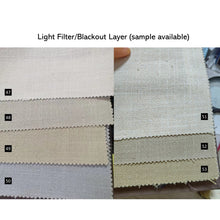 Load image into Gallery viewer, Double Layers Dual Linen Blackout and Light Filter Window Roman Shade