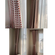 Load image into Gallery viewer, Terracotta Polka Dot Window Curtains Drapery