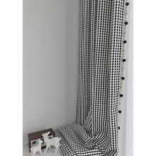 Load image into Gallery viewer, Scandinavian Black and White Monochrome Window Curtains Drapery