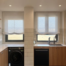 Load image into Gallery viewer, Semi-Sheer Slub Linen Relaxed Fit Roman Shade