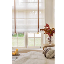 Load image into Gallery viewer, Contemporary Sleek Modern Luxe Metal and Strap Window Roman Shade
