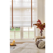 Load image into Gallery viewer, Contemporary Sleek Modern Luxe Metal and Strap Window Roman Shade
