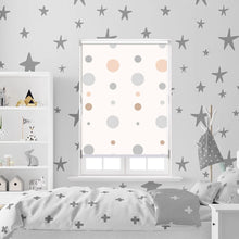 Load image into Gallery viewer, Boho Organic Polka Dot Window Roller Shade