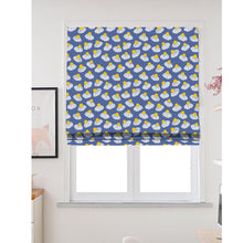 Load image into Gallery viewer, Flower Daisy in Blue Window Roman Shade