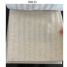 Load image into Gallery viewer, Handwoven Neutral Linen Embroidery Stripe Window Roman Shade