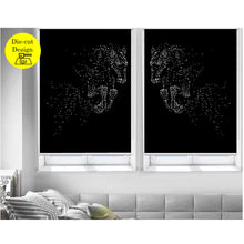 Load image into Gallery viewer, Horse Blackout Die Cut Cutout Sparkle Window Roller Blinds Shades Curtains