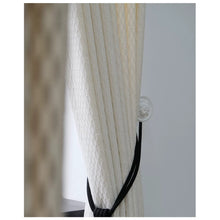 Load image into Gallery viewer, Taupe Wave Wheat Texture French Style Window Curtains Drapery