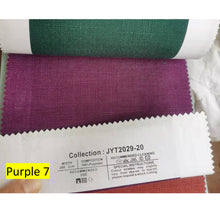 Load image into Gallery viewer, Purple Linen Ribbon Bows Valance Window Roman Shade