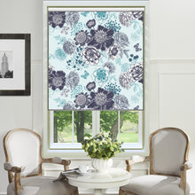 Load image into Gallery viewer, Blue Flora Print Window Roller Shade