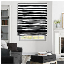 Load image into Gallery viewer, Horizontal Bold Striped Window Roman Shade