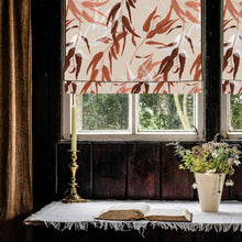 Load image into Gallery viewer, Mid Century Rustic Garden Vibes Window Roman Shade