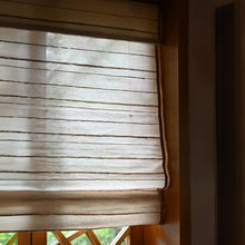 Load image into Gallery viewer, Cordless Natural Jute Linen Earthy Light Tone Roman Style Window Roller Shade