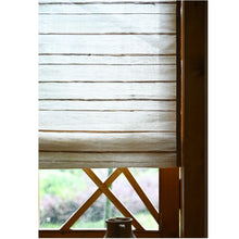 Load image into Gallery viewer, Cordless Natural Jute Linen Earthy Light Tone Roman Style Window Roller Shade