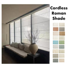 Load image into Gallery viewer, Modern Transitional Coastal Vibes Cordless Window Roman Shade