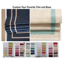 Load image into Gallery viewer, Roman Shade with Decorative Plain Ribbon Trim