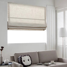 Load image into Gallery viewer, Contemporary Neutral Classic Color Plain Linen Window Roman Shade