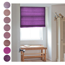 Load image into Gallery viewer, Purple Lavender Violet Palette Linen Window Roman Shade