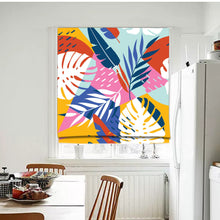 Load image into Gallery viewer, Colorful Maximalist Monstera Tropical Pattern Window Roman Shade