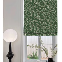 Load image into Gallery viewer, Jade Green Botanical Plants Window Roman Shade