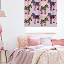 Load image into Gallery viewer, Pink Zebra Maximalist Window Roller Shade