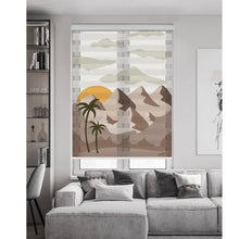 Load image into Gallery viewer, Palm Spring Coachella Window Zebra Roller Shades with Valance