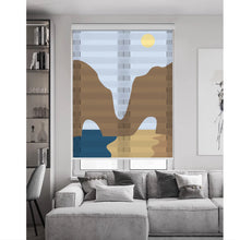 Load image into Gallery viewer, Sunlit Double Arches Window Zebra Roller Shades with Valance