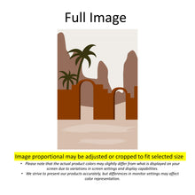 Load image into Gallery viewer, Boho Terra Cotta Mountain Window Zebra Roller Shades with Valance