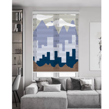 Load image into Gallery viewer, Abstract Boho Winter Mountain Window Zebra Roller Shades with Valance