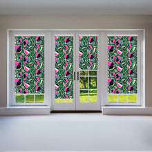 Load image into Gallery viewer, Abstract Green Flora Print Maximalist Window Roller Shade