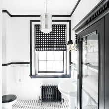 Load image into Gallery viewer, Black and White Contemporary Polka Dot Window Roman Shade