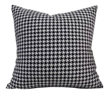 Load image into Gallery viewer, Black and White Houndstooth Nailshead Pattern Window Roman Shade
