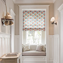 Load image into Gallery viewer, Contemporary Geometric Pattern Linen Window Roman Shade