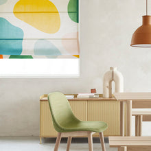 Load image into Gallery viewer, Abstract Organic Shapes Modern Contemporary Roman Shade