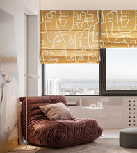 Load image into Gallery viewer, Minimalist Line Art Beautiful Portrait Art Print Window Roman Shade