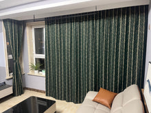 Load image into Gallery viewer, Golden Glamour Herringbone Window Curtains Drapery