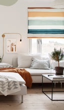 Load image into Gallery viewer, Midcentury Boho Striped Brush Window Roman Shade