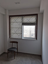 Load image into Gallery viewer, Seamless Geometric Contemporary Window Roman Shade