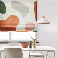 Load image into Gallery viewer, Abstract Contemporary Pastel Color Fabric Window Roman Shade