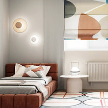 Load image into Gallery viewer, Abstract Organic Shape Subtle Color Linen Window Roman Shade