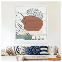 Load image into Gallery viewer, Boho Abstract Water Color Print Roman Shade