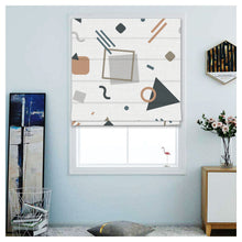 Load image into Gallery viewer, Memphis Style Pattern Print Window Roman Shade