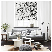 Load image into Gallery viewer, Abstract Ink Splash Linen Window Roman Shade