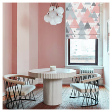 Load image into Gallery viewer, Pink Triangle Scandinavian Window Roman Shade