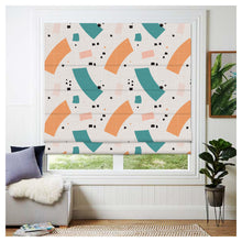 Load image into Gallery viewer, Geometric Confetti Pattern Linen Window Roman Shade