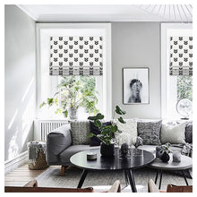 Load image into Gallery viewer, Black and White Scandinavian Window Roman Shade