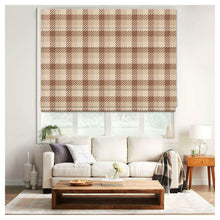 Load image into Gallery viewer, Elegant Tartan Pattern Print Window Roman Shade