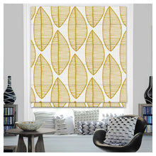 Load image into Gallery viewer, Forest Leaf Pattern Scandinavian Print Window Roman Shade