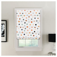 Load image into Gallery viewer, Nursery Colorful Polka Dot Pattern Print Window Roman Shade