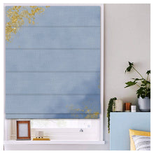 Load image into Gallery viewer, Blue Watercolor Paint  Window Roman Shade