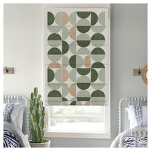 Load image into Gallery viewer, Geometric Polygon Abstract Shapes Window Roman Shade